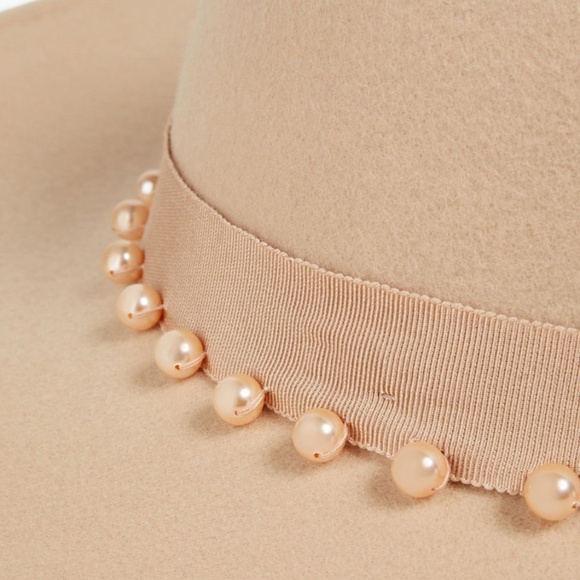 Eugenia Kim Honey faux pearl-embellished wool-felt hat main image 4